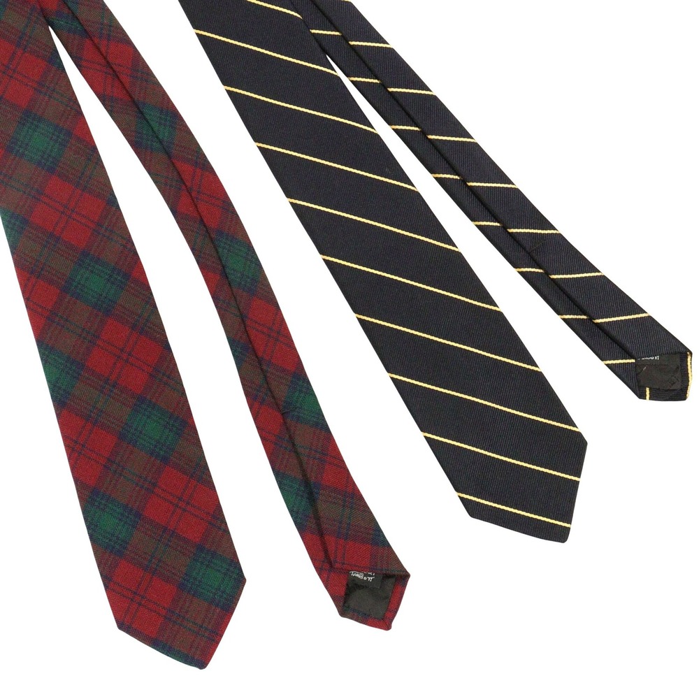 Vintage Robert Talbott‎ Tie Set Plaid Striped Preppy Wool Silk Kids
